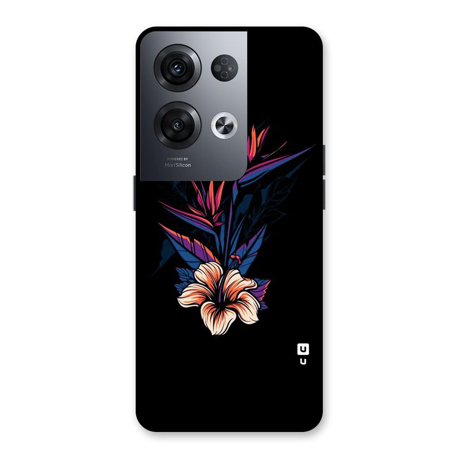 Single Painted Flower Back Case for Oppo Reno8 Pro 5G