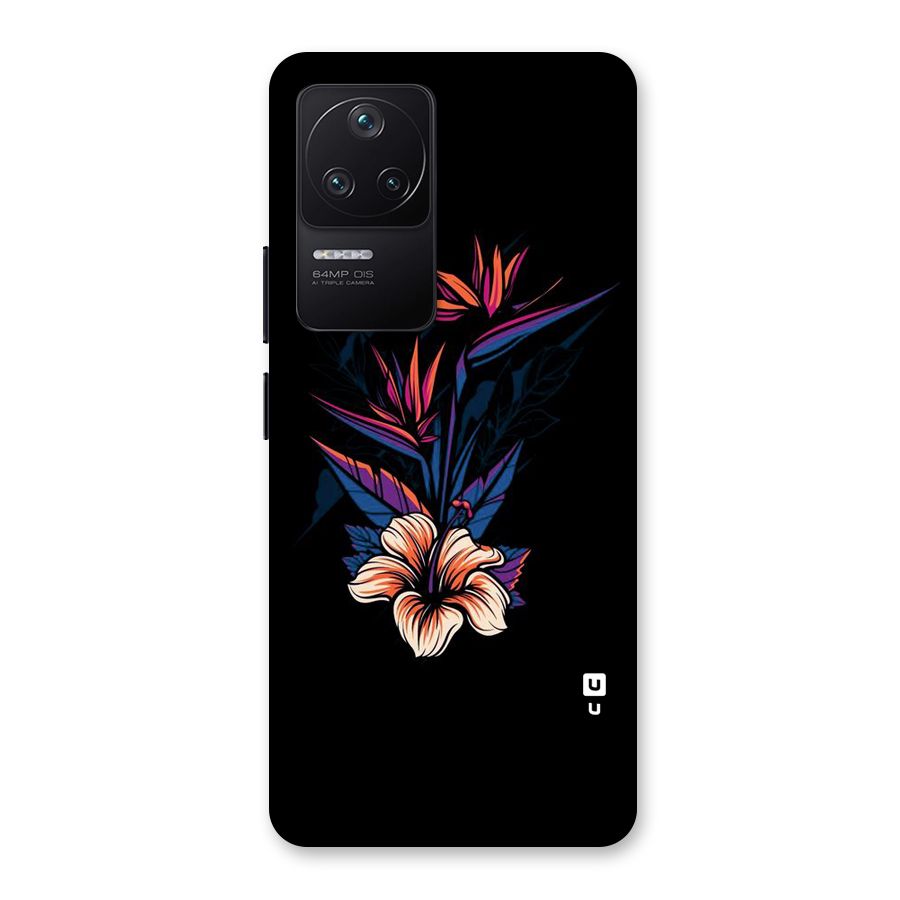 Single Painted Flower Back Case for Poco F4 5G