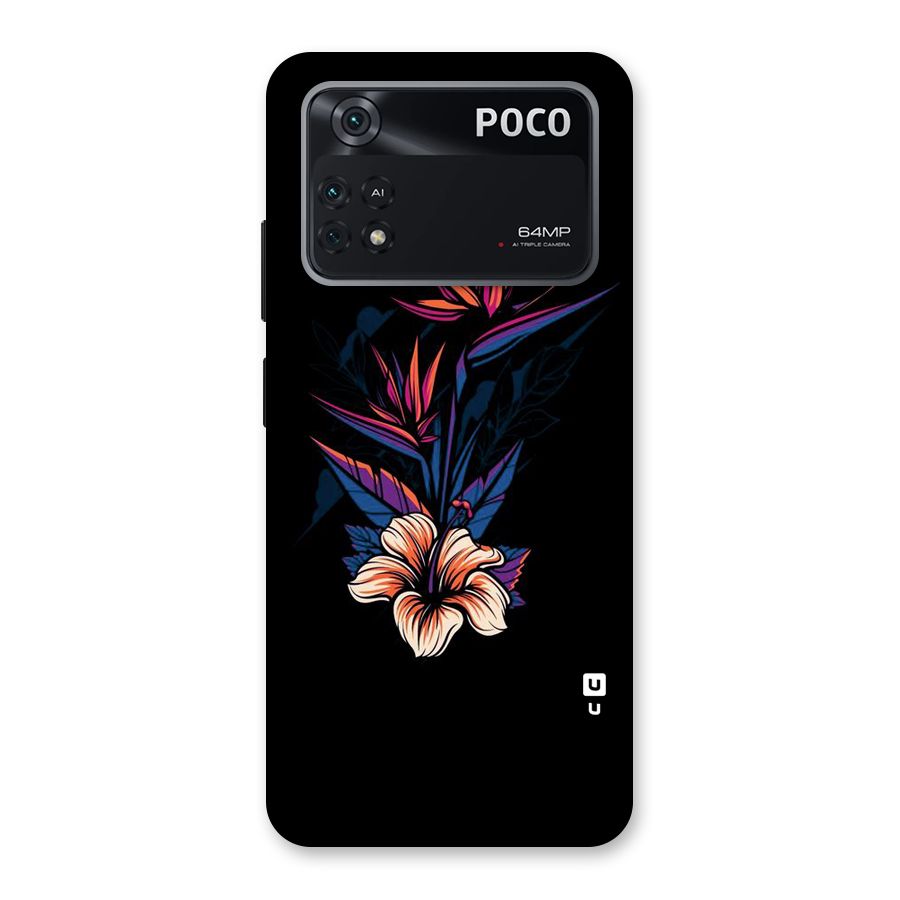 Single Painted Flower Back Case for Poco M4 Pro 4G