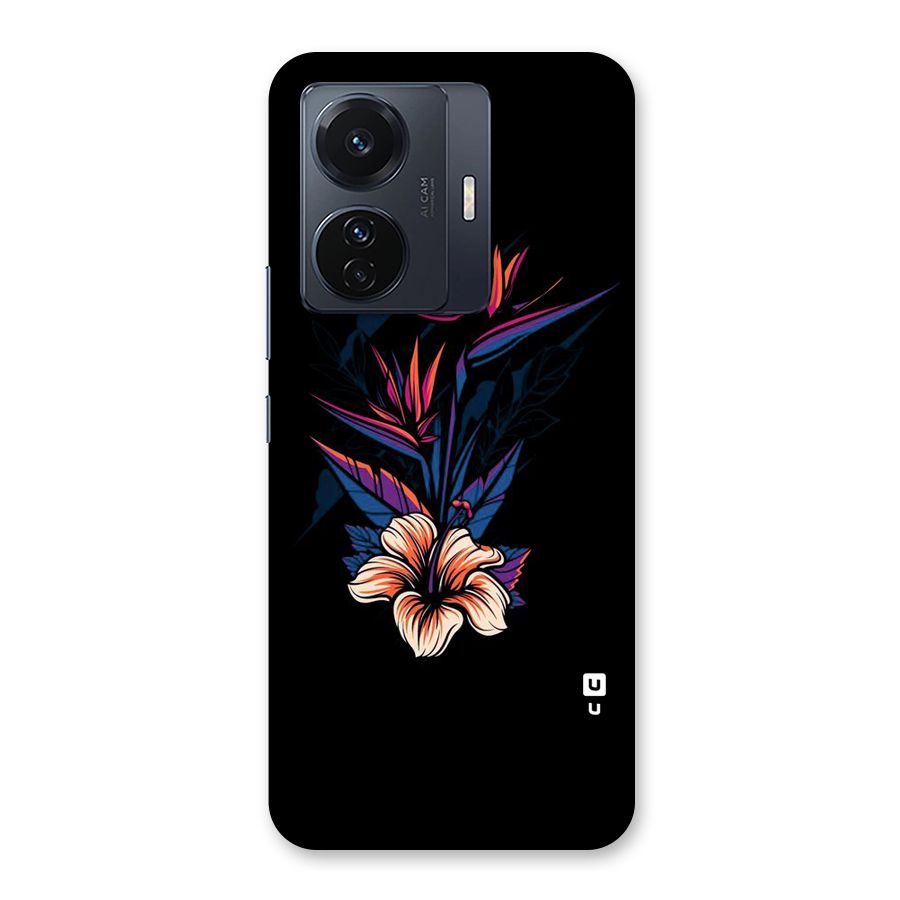 Single Painted Flower Back Case for Vivo T1 Pro