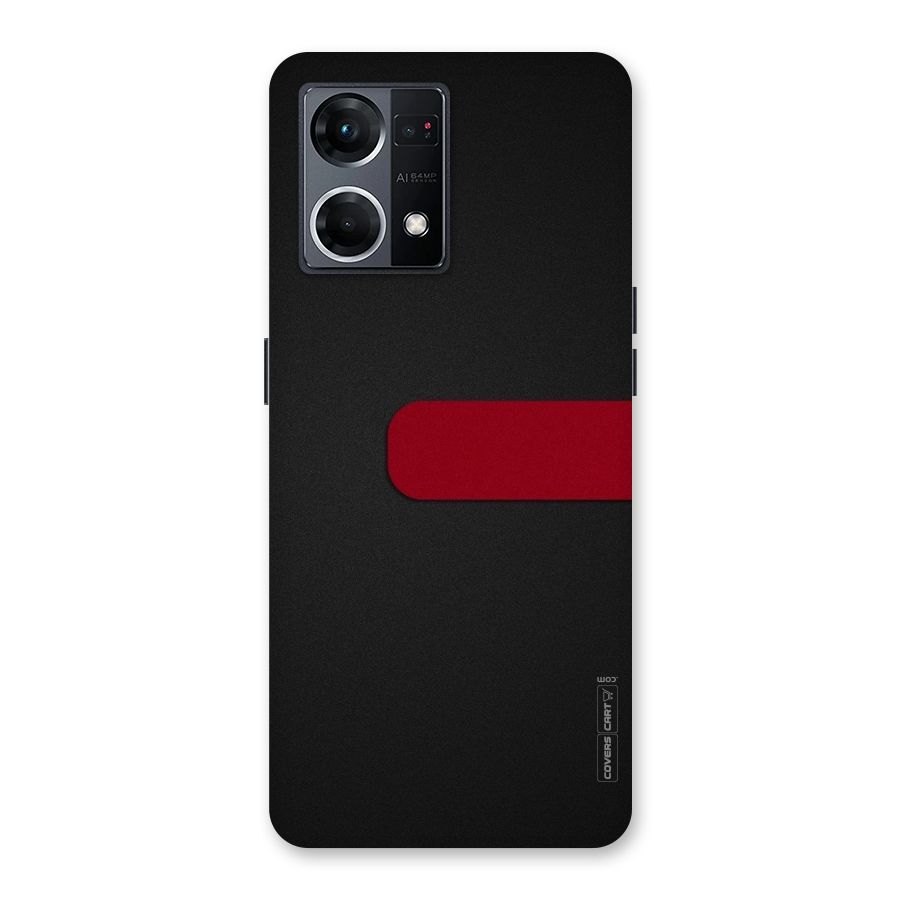 Single Red Stripe Glass Back Case for Oppo F21 Pro 5G