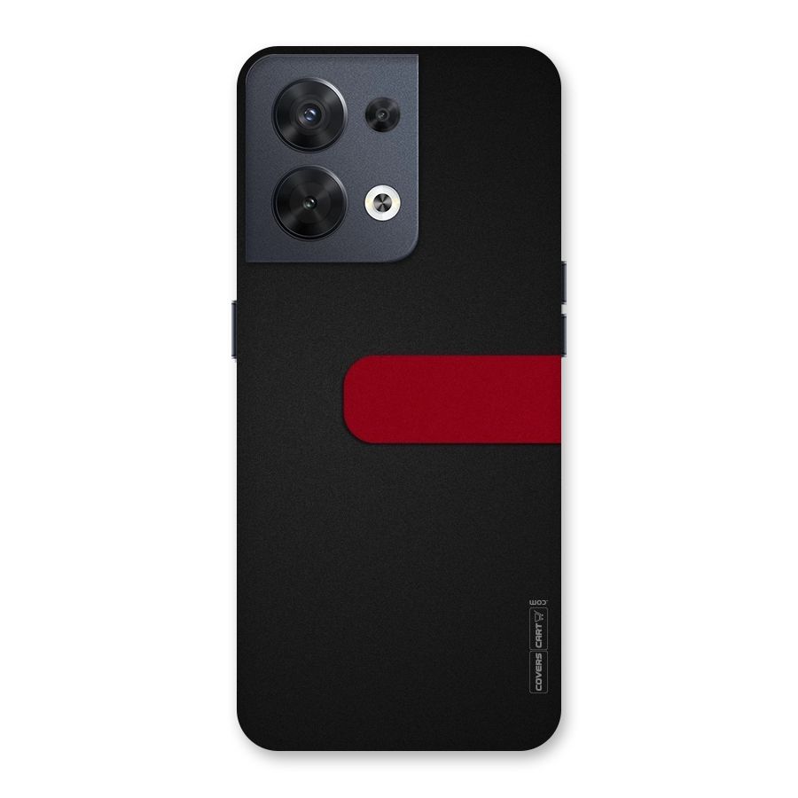 Single Red Stripe Back Case for Oppo Reno8 5G