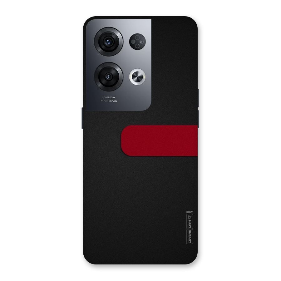 Single Red Stripe Back Case for Oppo Reno8 Pro 5G