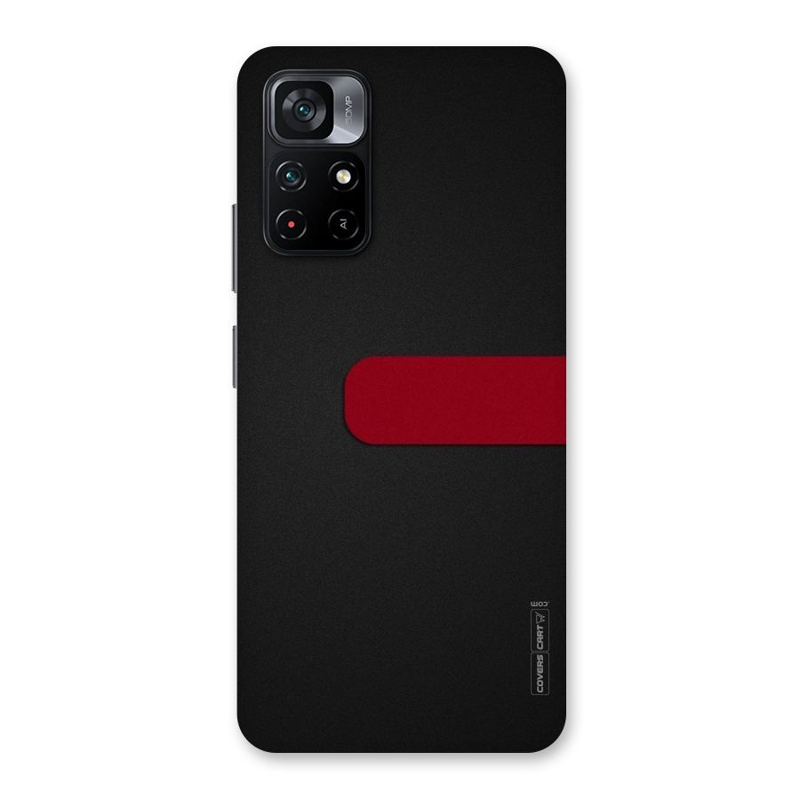 Single Red Stripe Back Case for Poco M4 Pro 5G