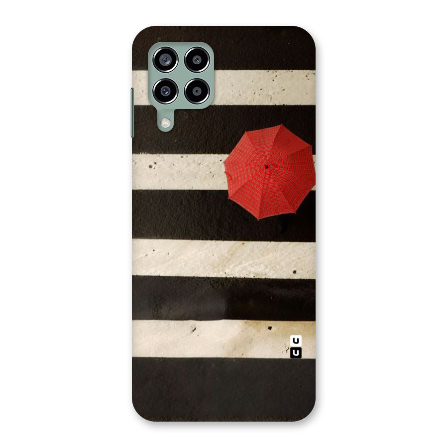 Single Red Umbrella Stripes Back Case for Galaxy M33