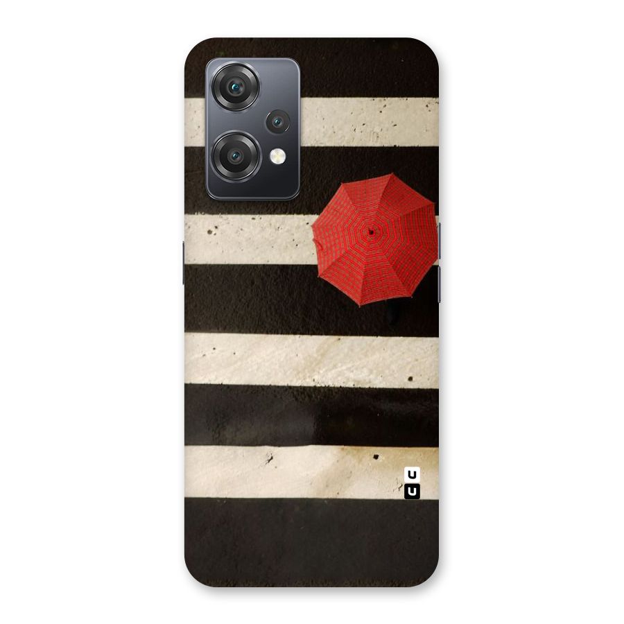 Single Red Umbrella Stripes Back Case for OnePlus Nord CE 2 Lite 5G