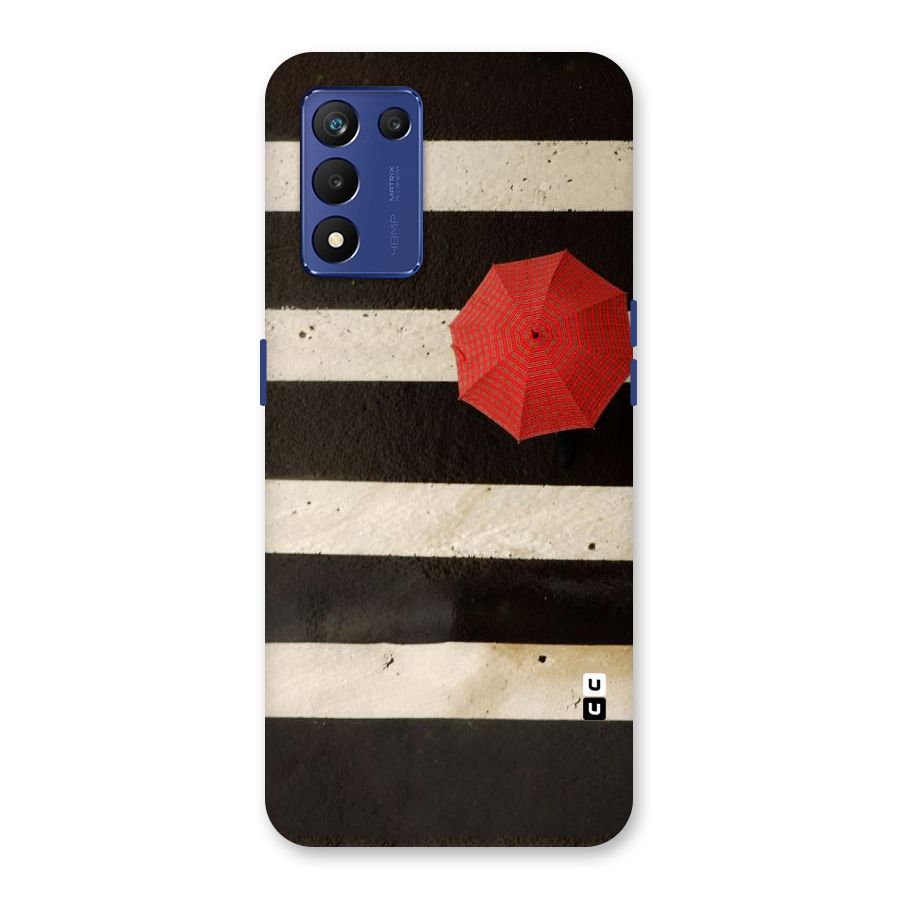Single Red Umbrella Stripes Back Case for Realme 9 5G Speed