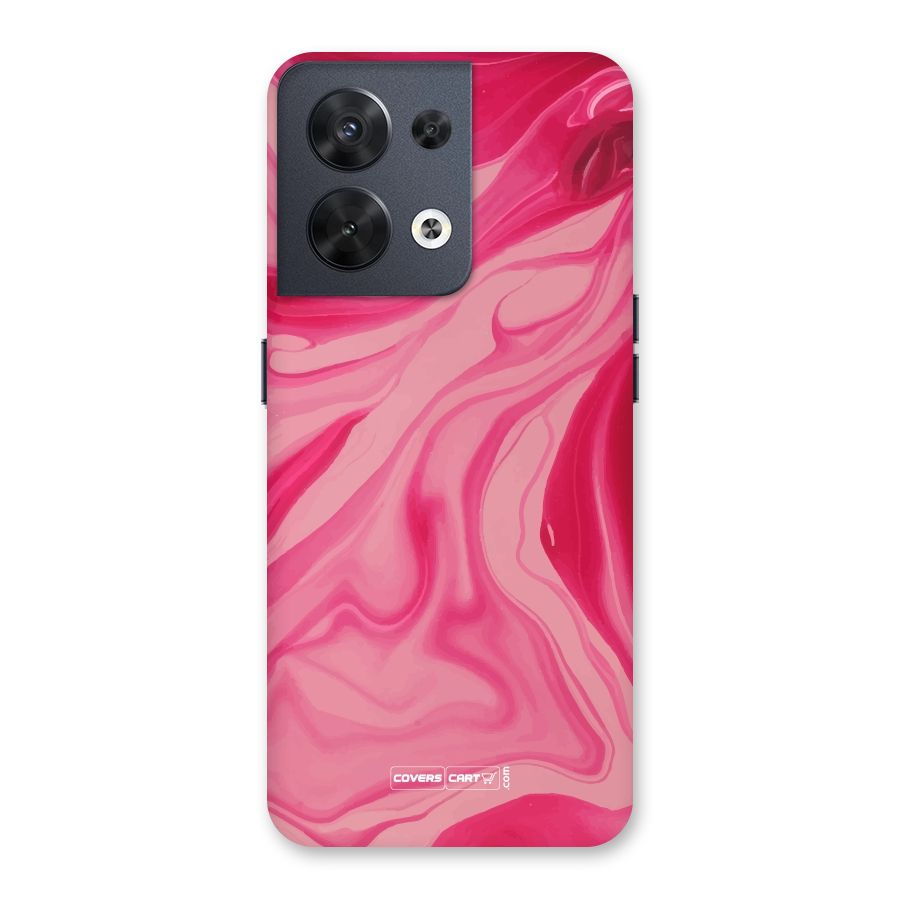 Sizzling Pink Marble Texture Back Case for Oppo Reno8 5G
