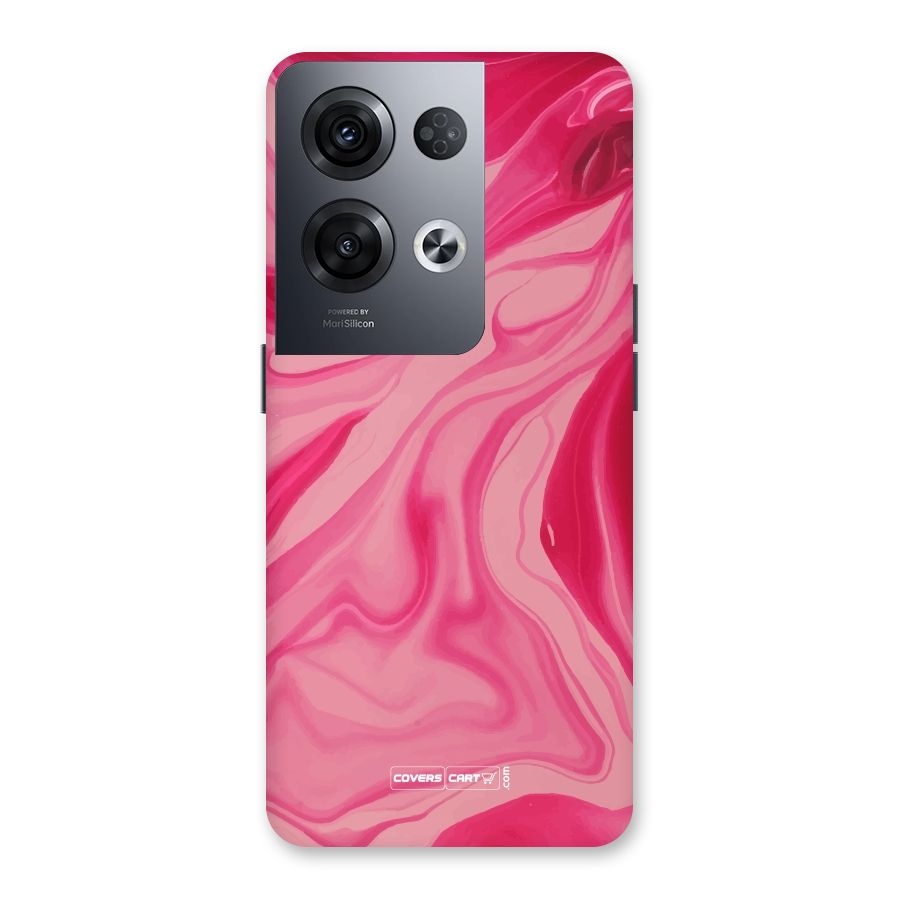 Sizzling Pink Marble Texture Back Case for Oppo Reno8 Pro 5G
