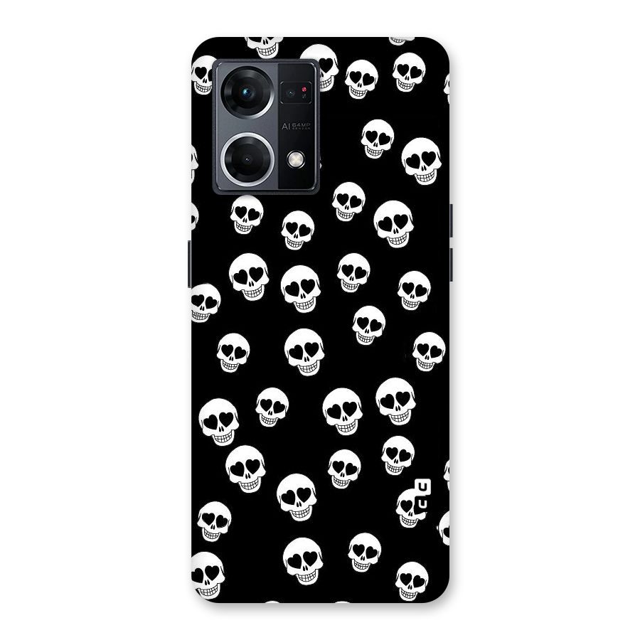 Skull Heart Glass Back Case for Oppo F21 Pro 5G