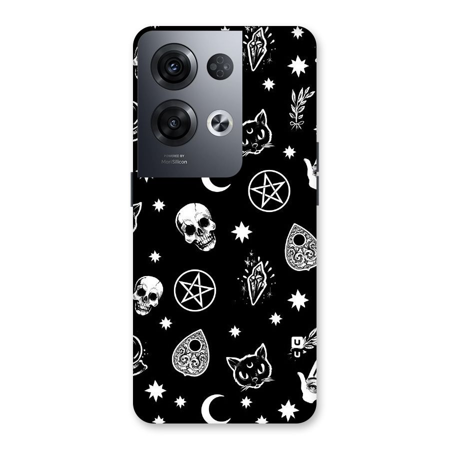 Skull Moon Design Back Case for Oppo Reno8 Pro 5G