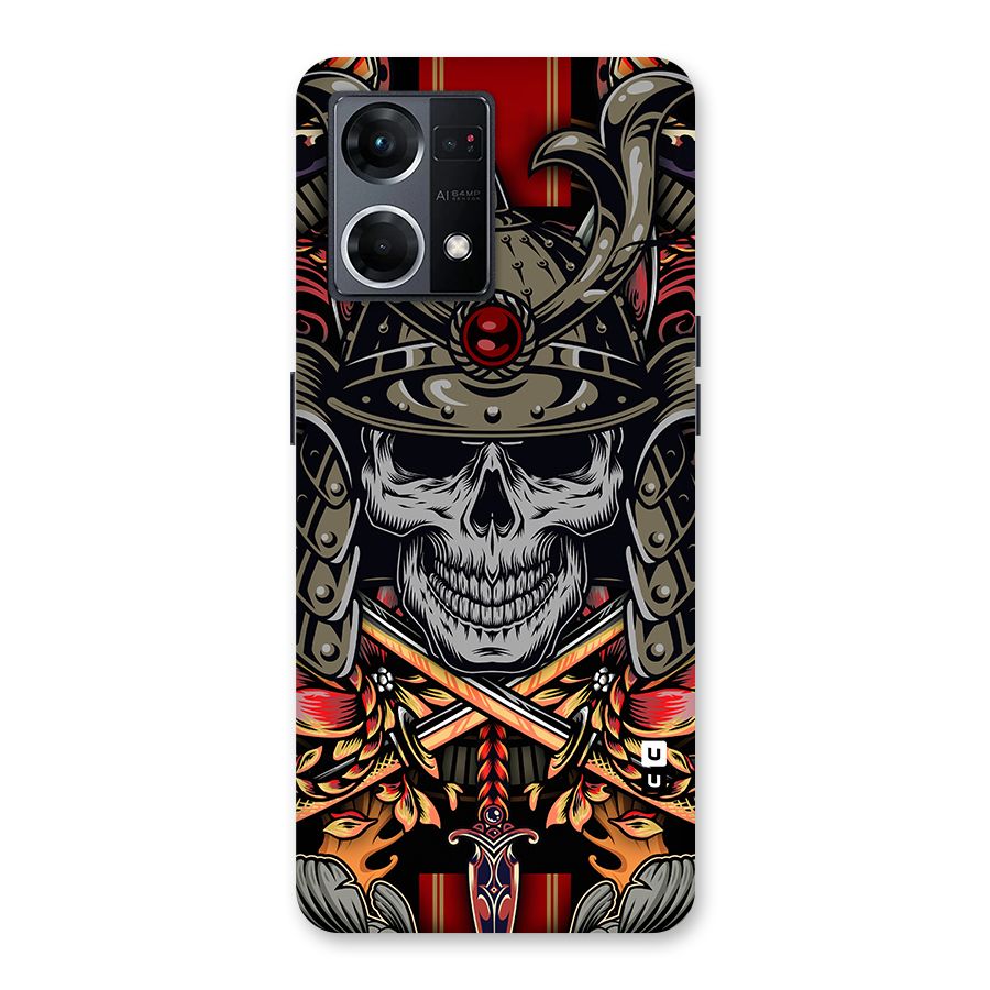 Skull Swords Snakes Glass Back Case for Oppo F21 Pro 5G