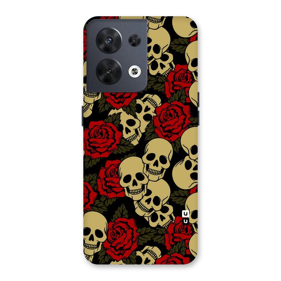 Skulled Roses Back Case for Oppo Reno8 5G