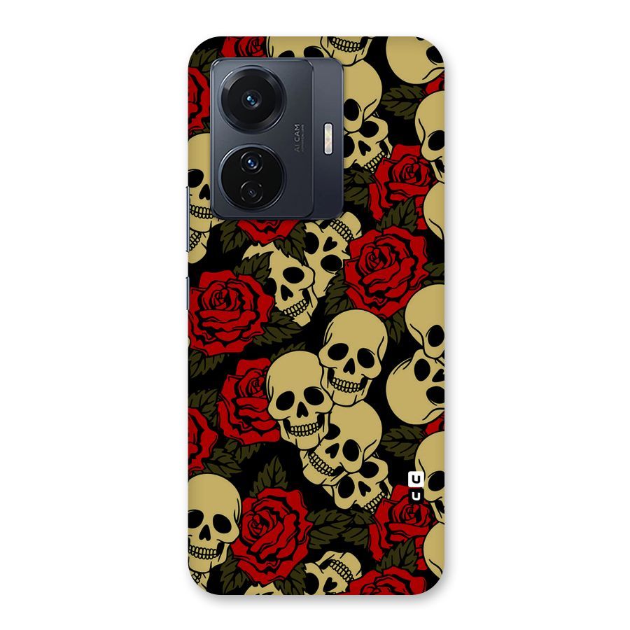 Skulled Roses Back Case for Vivo T1 Pro