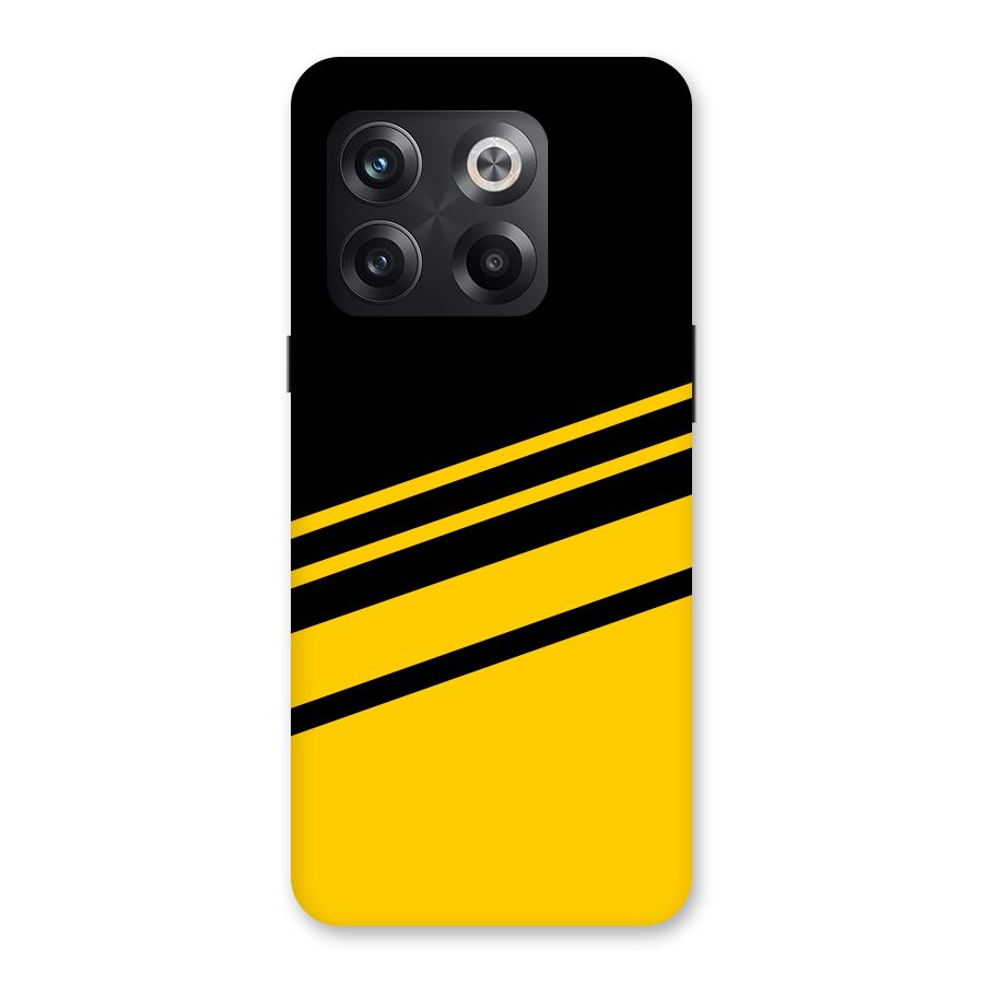 Slant Yellow Stripes Back Case for OnePlus 10T