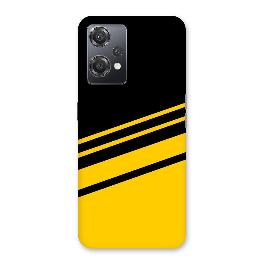 Slant Yellow Stripes Back Case for OnePlus Nord CE 2 Lite 5G