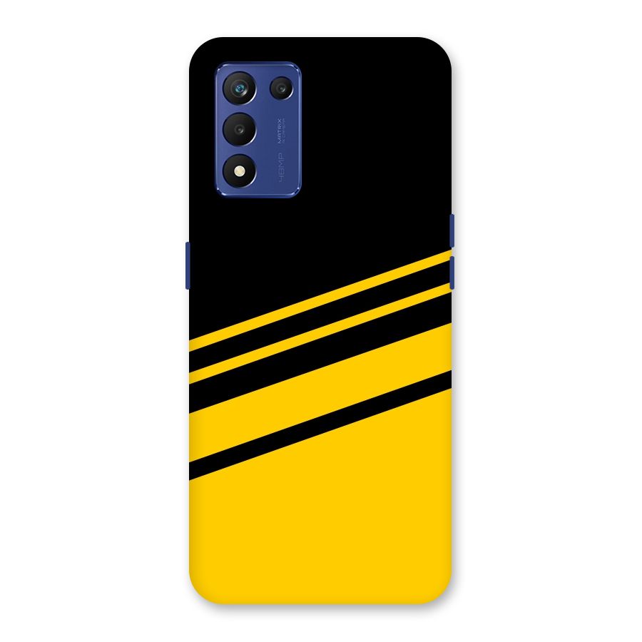 Slant Yellow Stripes Back Case for Realme 9 5G Speed