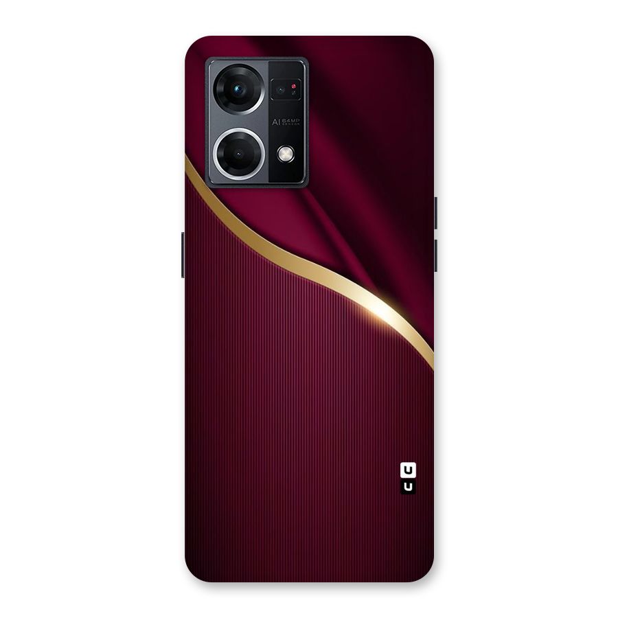 Smooth Maroon Glass Back Case for Oppo F21 Pro 5G