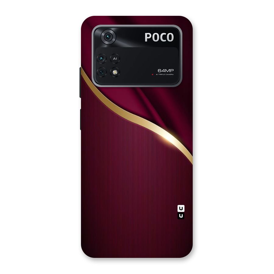 Smooth Maroon Back Case for Poco M4 Pro 4G
