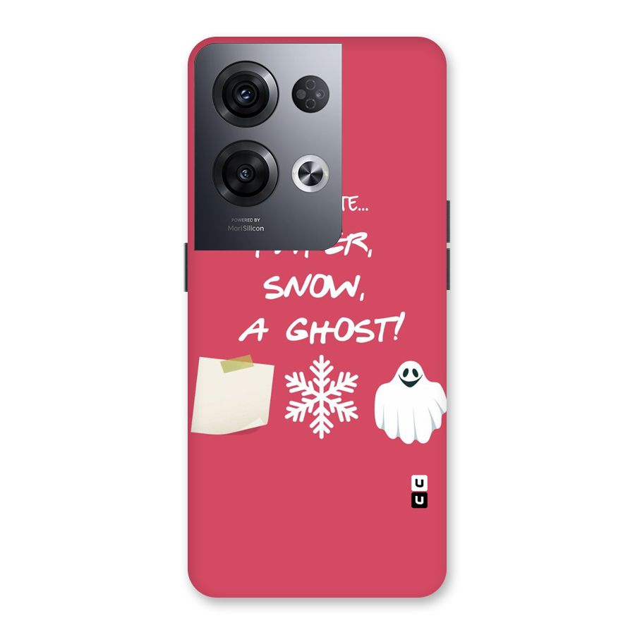 Snow Paper Back Case for Oppo Reno8 Pro 5G