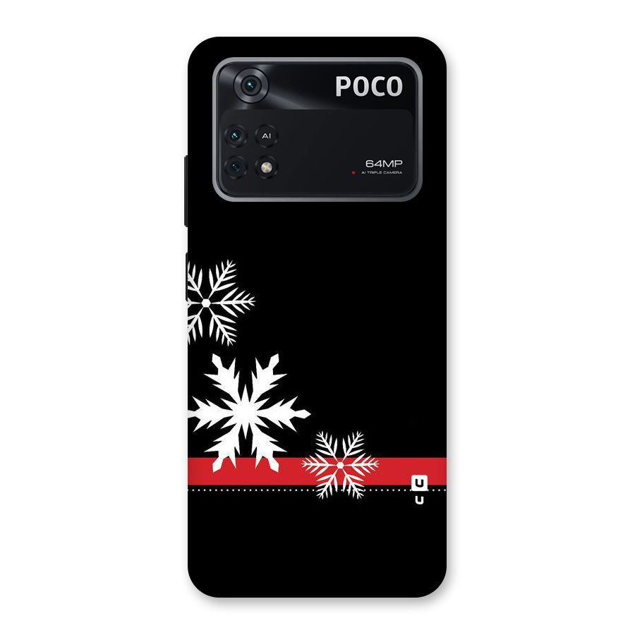 Snowflake Ribbon Back Case for Poco M4 Pro 4G