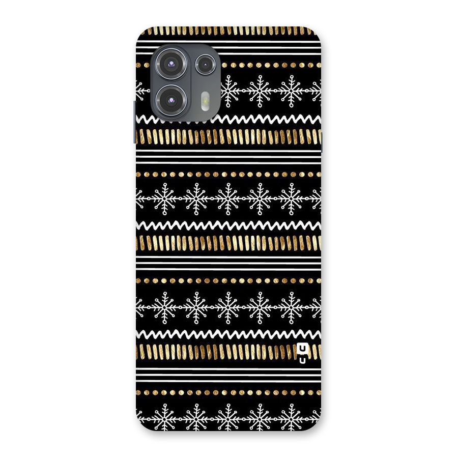 Snowflakes Gold Back Case for Motorola Edge 20 Fusion