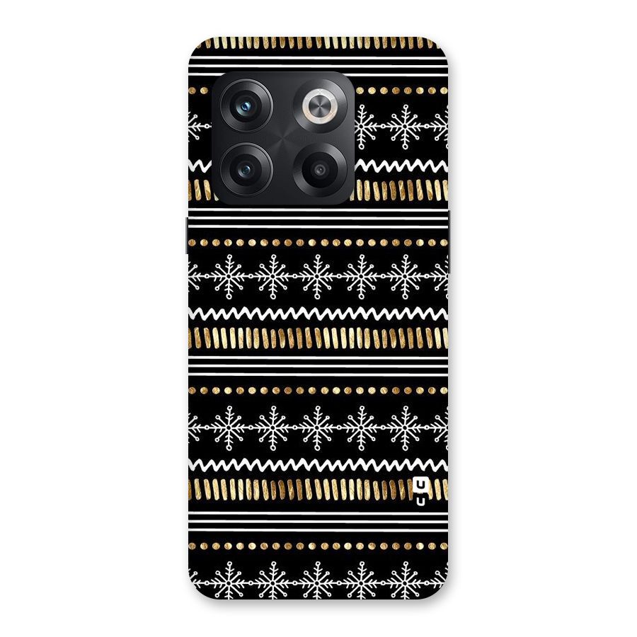 Snowflakes Gold Back Case for OnePlus 10T