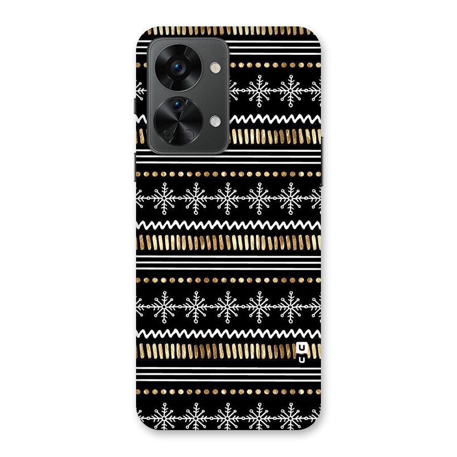 Snowflakes Gold Back Case for OnePlus Nord 2T