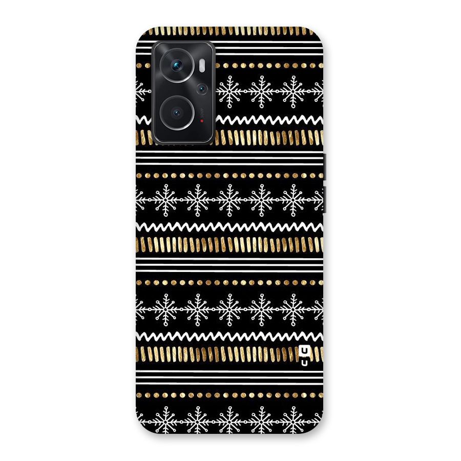 Snowflakes Gold Back Case for Oppo K10 4G