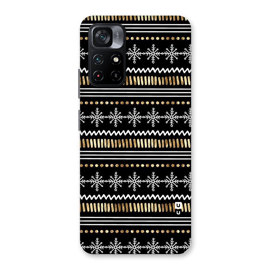 Snowflakes Gold Back Case for Poco M4 Pro 5G