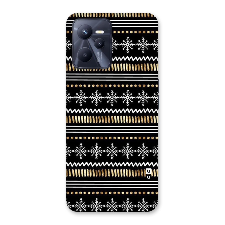 Snowflakes Gold Back Case for Realme C35
