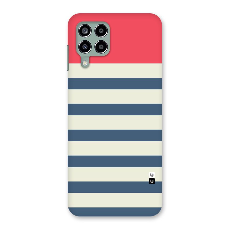 Solid Orange And Stripes Back Case for Galaxy M33