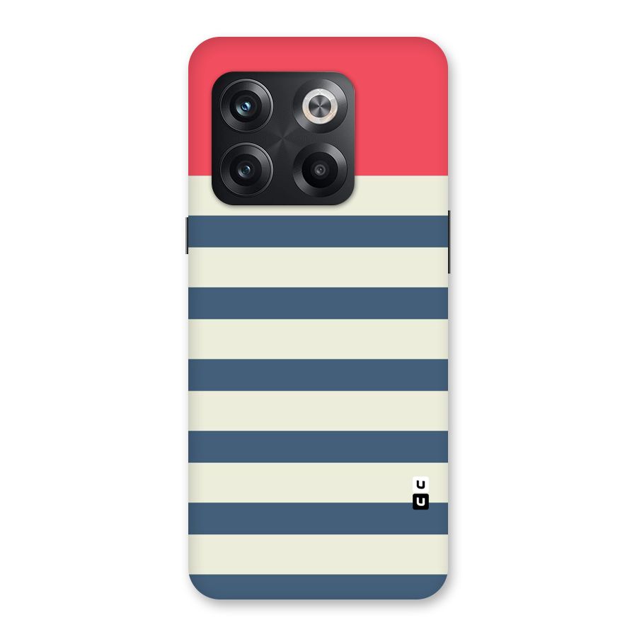 Solid Orange And Stripes Back Case for OnePlus 10T