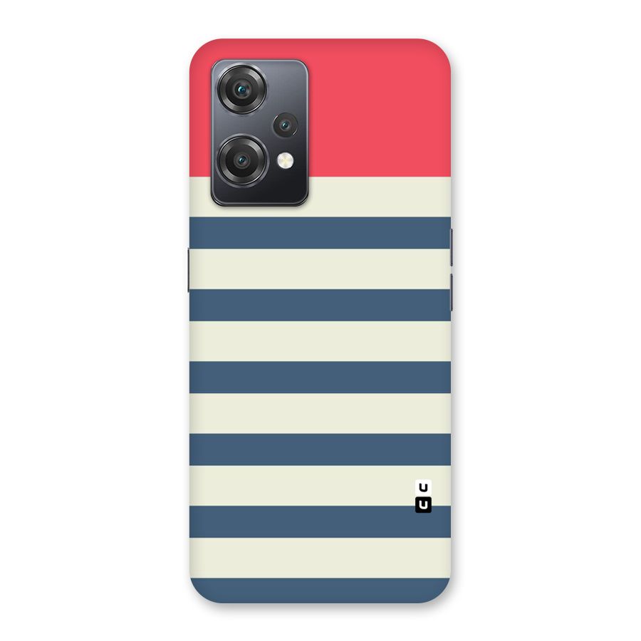 Solid Orange And Stripes Back Case for OnePlus Nord CE 2 Lite 5G