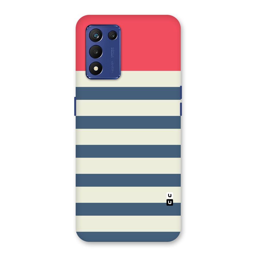 Solid Orange And Stripes Back Case for Realme 9 5G Speed