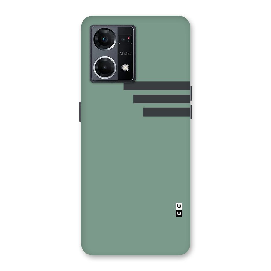 Solid Sports Stripe Glass Back Case for Oppo F21 Pro 5G