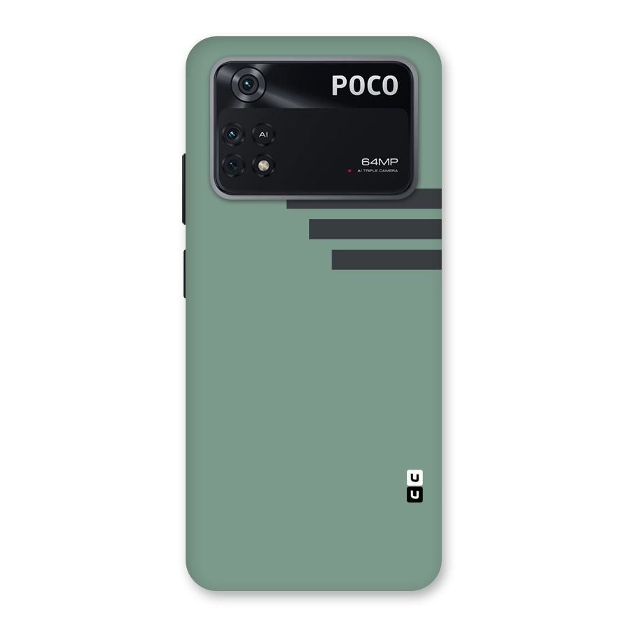 Solid Sports Stripe Back Case for Poco M4 Pro 4G