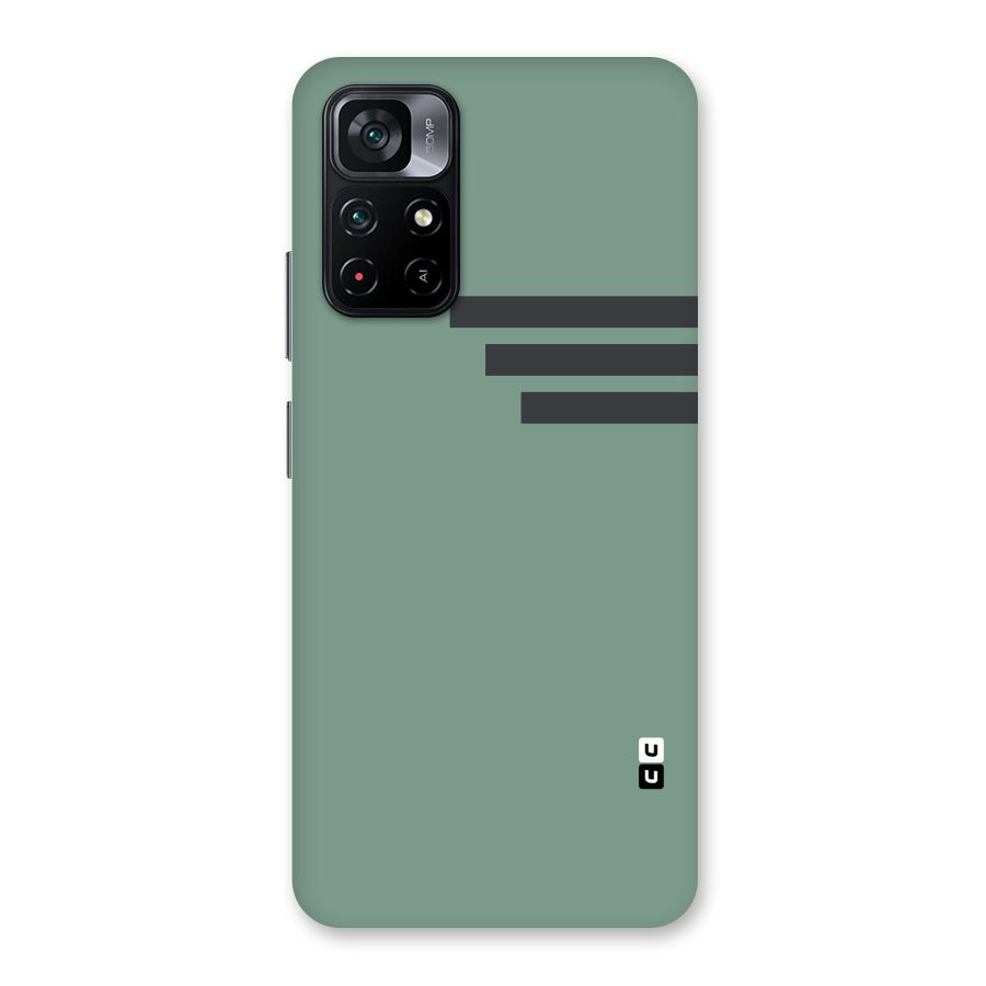 Solid Sports Stripe Back Case for Poco M4 Pro 5G