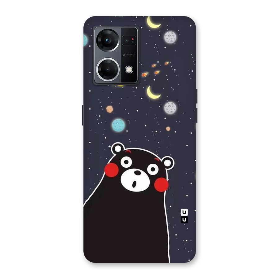 Space Bear Glass Back Case for Oppo F21 Pro 5G