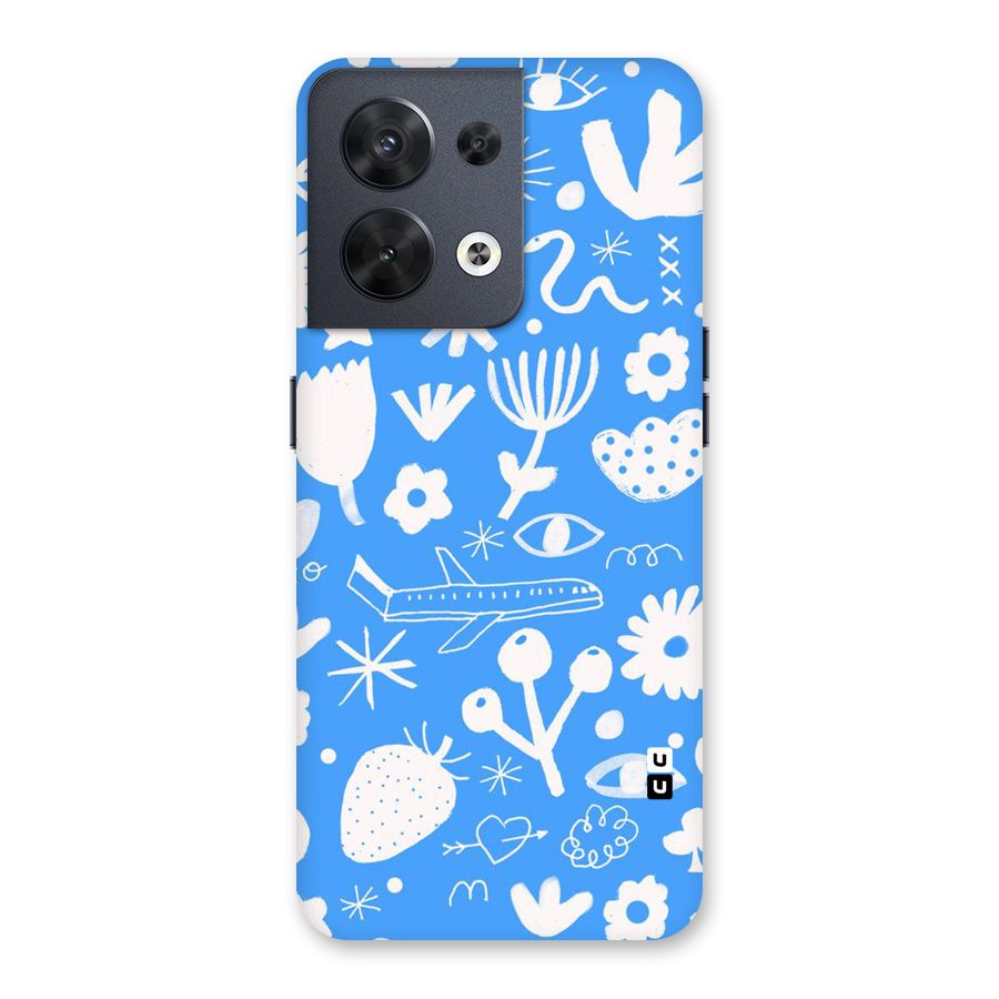 Space Blue Pattern Back Case for Oppo Reno8 5G
