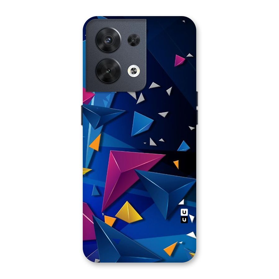 Space Colored Triangles Back Case for Oppo Reno8 5G