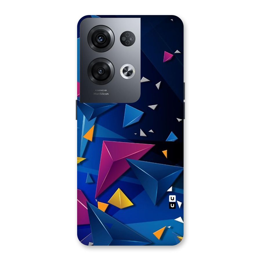 Space Colored Triangles Back Case for Oppo Reno8 Pro 5G