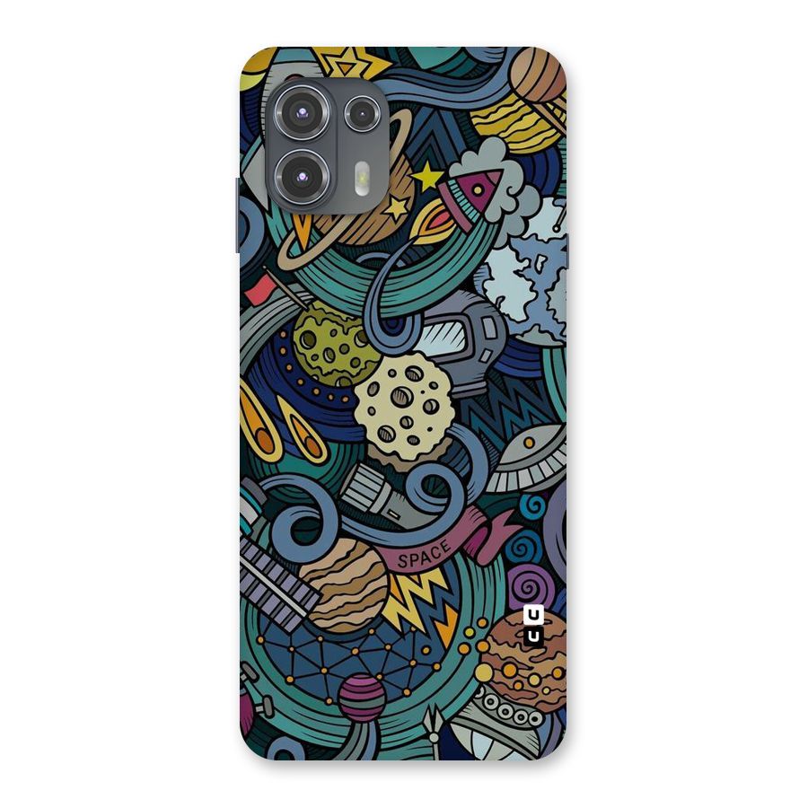 Space Pattern Blue Back Case for Motorola Edge 20 Fusion