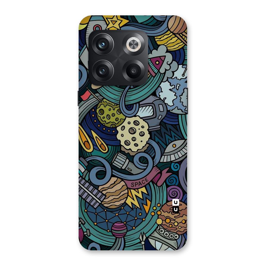 Space Pattern Blue Back Case for OnePlus 10T