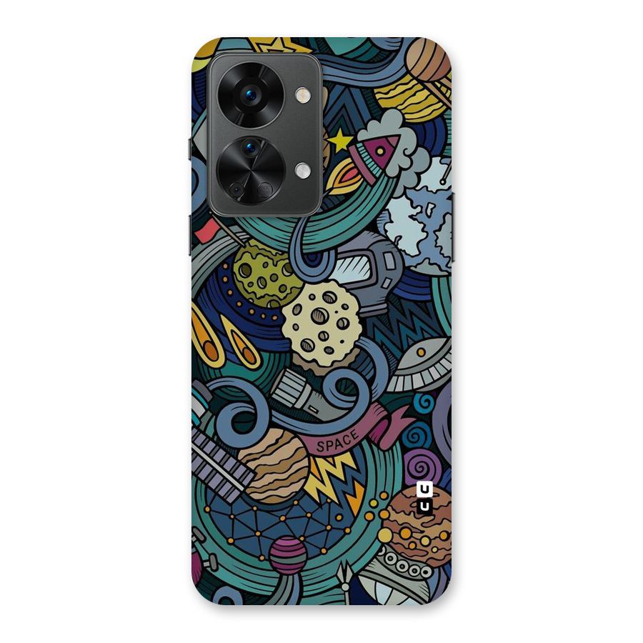 Space Pattern Blue Back Case for OnePlus Nord 2T