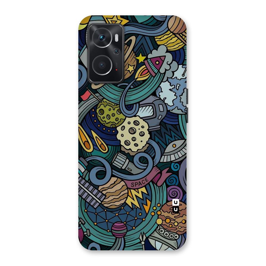 Space Pattern Blue Back Case for Oppo K10 4G