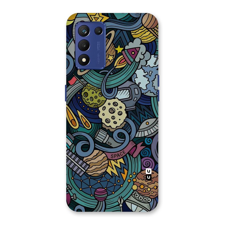 Space Pattern Blue Back Case for Realme 9 5G Speed