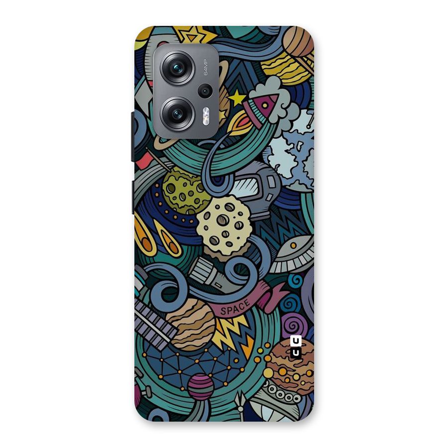 Space Pattern Blue Back Case for Redmi K50i