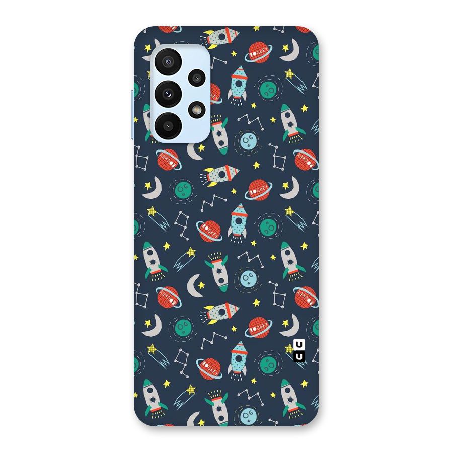 Space Rocket Pattern Back Case for Galaxy A23