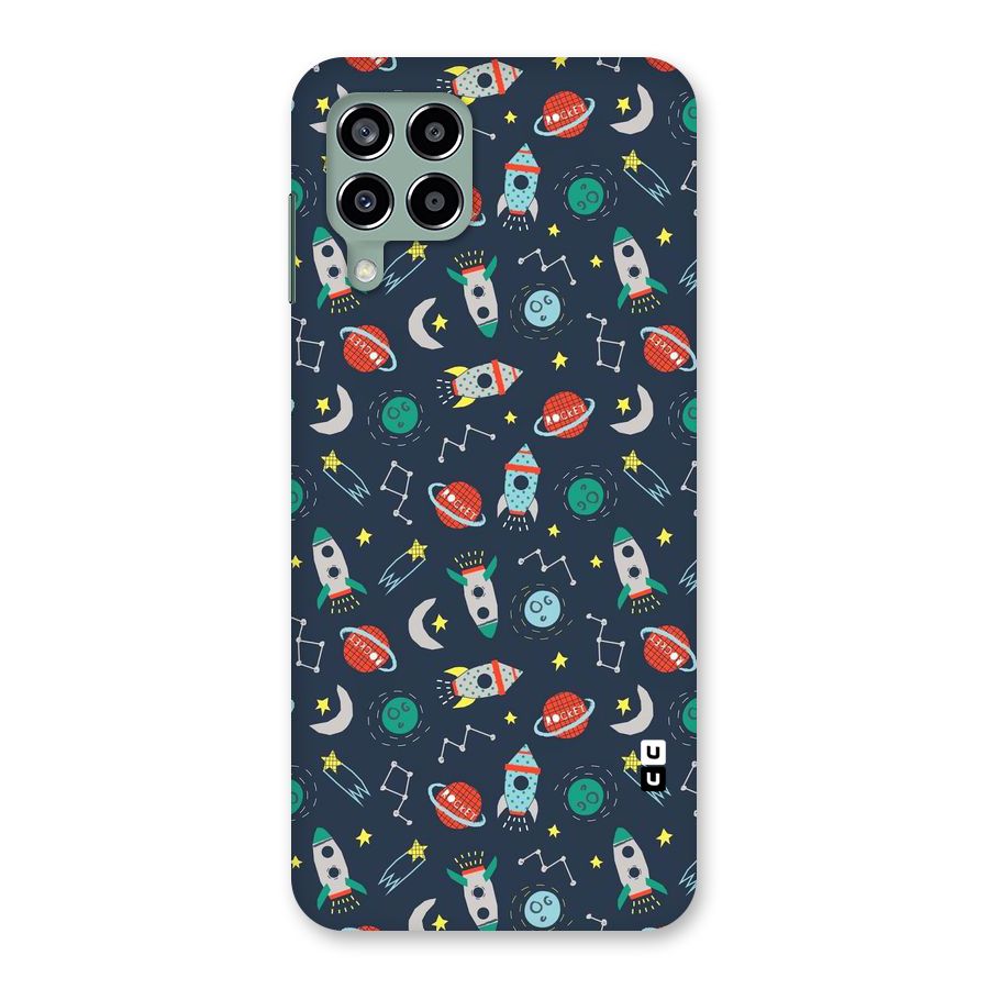 Space Rocket Pattern Back Case for Galaxy M33